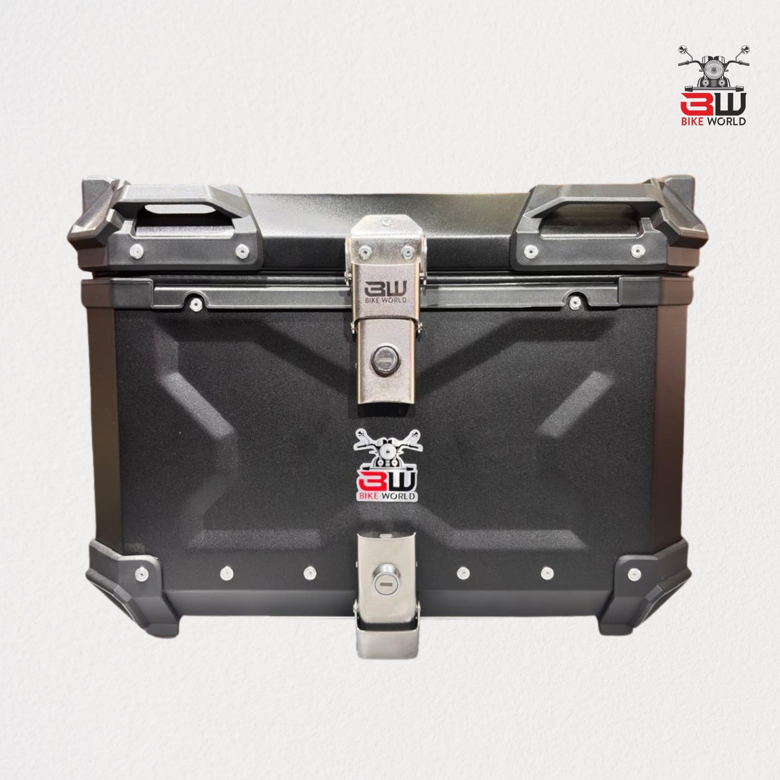 55 LTR ALUMINIUM TOP BOX ( FREE BACKREST )